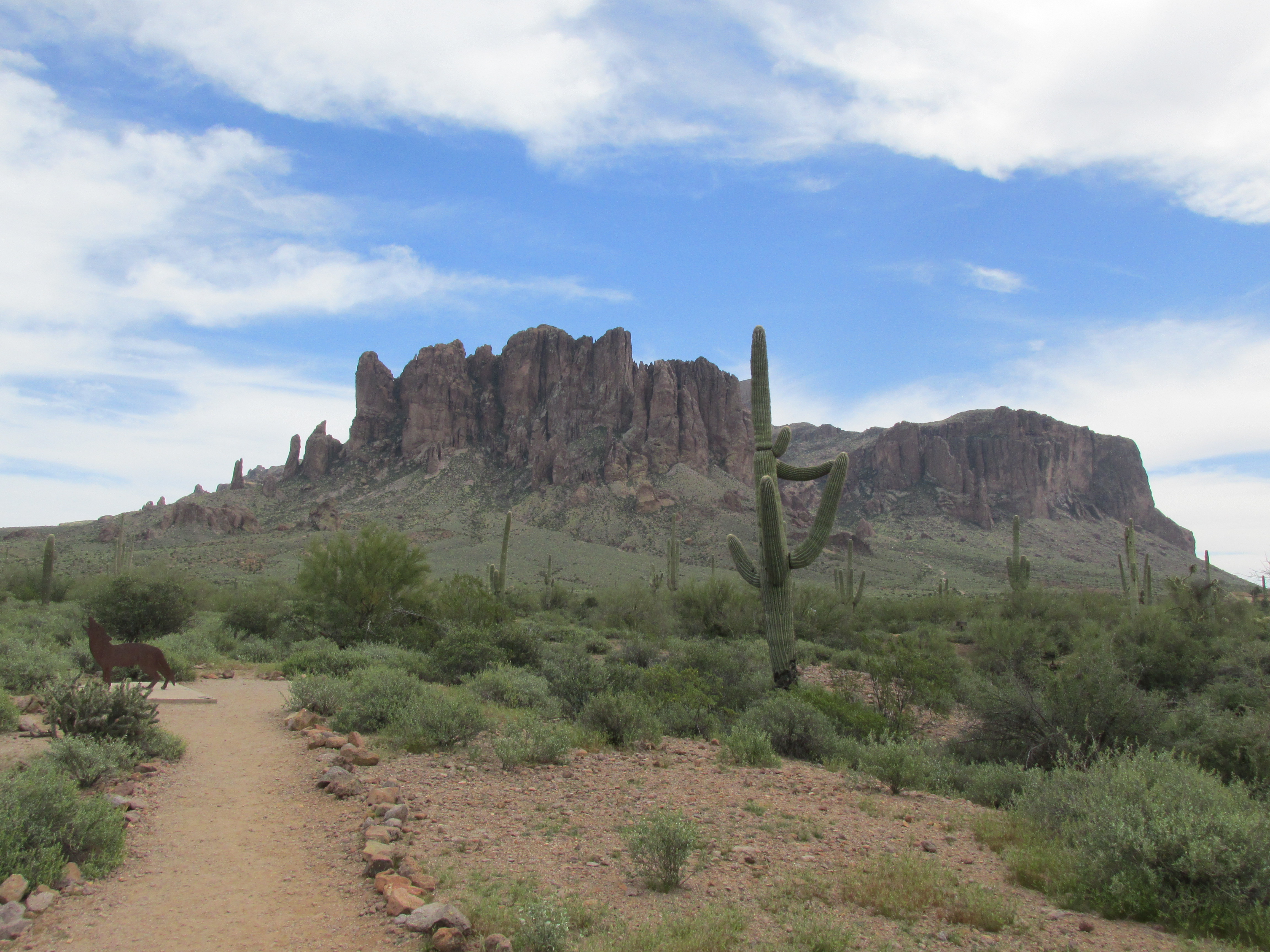 looking back at the mountain